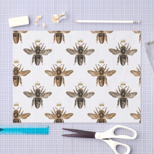 White Queen Bee Tissue Paper Tissuepapier (Craft)