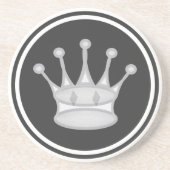 White Queen Chess Piece Zandsteen Onderzetter (Voorkant)