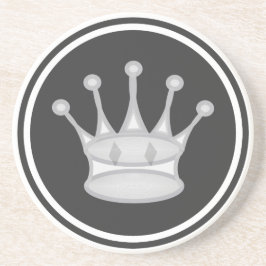 White Queen Chess Piece Zandsteen Onderzetter