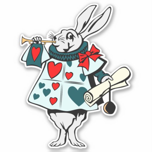 White Rabbit 4 Sticker (Voorkant)