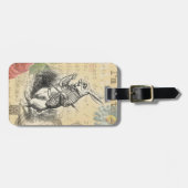 White Rabbit Alice in Wonderland Art Bagagelabel (Voorkant horizontaal)