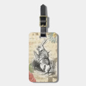 White Rabbit Alice in Wonderland Art Bagagelabel (Voorkant verticaal)