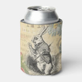 White Rabbit Alice in Wonderland Art Blikjeskoeler (Blikje Voorkant)