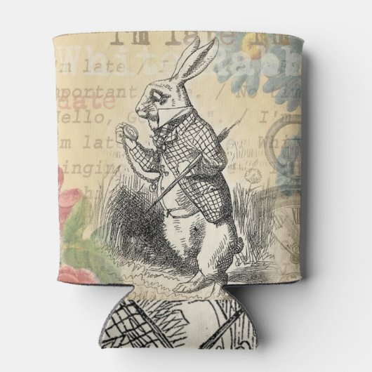 White Rabbit Alice in Wonderland Art Blikjeskoeler (Achterkant)