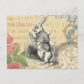 White Rabbit Alice in Wonderland Art Briefkaart (Voorkant)