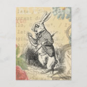White Rabbit Alice in Wonderland Art Briefkaart (Voorkant)