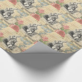 White Rabbit Alice in Wonderland Art Cadeaupapier (Hoek)