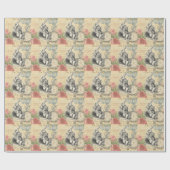 White Rabbit Alice in Wonderland Art Cadeaupapier (Vlak)