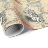 White Rabbit Alice in Wonderland Art Cadeaupapier (Rol Hoek)
