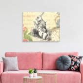 White Rabbit Alice in Wonderland Art Canvas Afdruk (Insitu (Woonkamer))