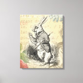 White Rabbit Alice in Wonderland Art Canvas Afdruk (Voorkant)