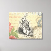 White Rabbit Alice in Wonderland Art Canvas Afdruk (Voorkant)