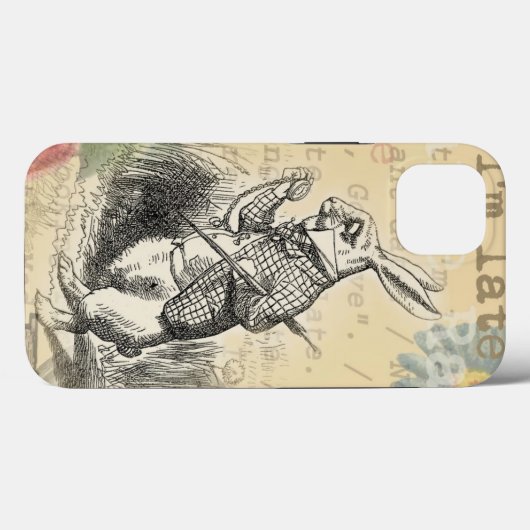 White Rabbit Alice in Wonderland Art Case-Mate iPhone Case (Achterkant (horizontaal))
