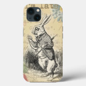White Rabbit Alice in Wonderland Art Case-Mate iPhone Case (Achterkant)