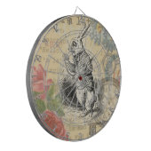 White Rabbit Alice in Wonderland Art Dartbord (Voorkant Links)