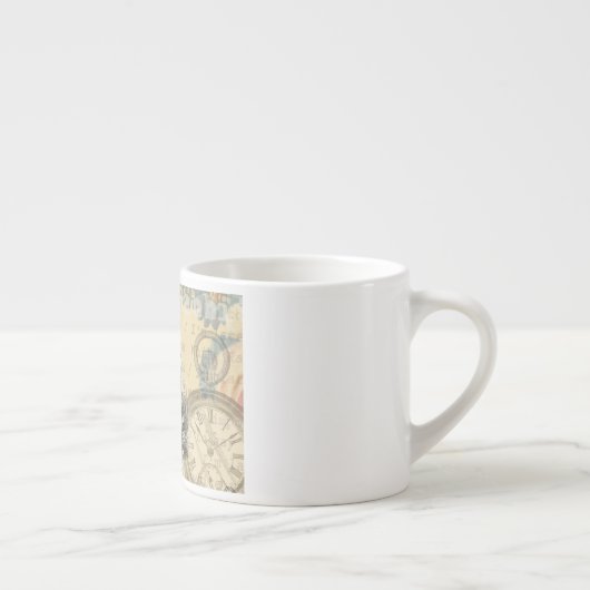 White Rabbit Alice in Wonderland Art Espresso Kop (Rechts)