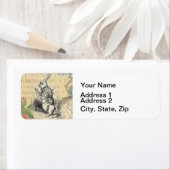 White Rabbit Alice in Wonderland Art Etiket (Insitu)