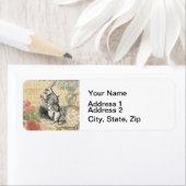 White Rabbit Alice in Wonderland Art Etiket (Insitu)