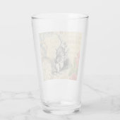 White Rabbit Alice in Wonderland Art Glas (Achterkant)