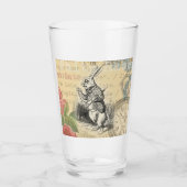 White Rabbit Alice in Wonderland Art Glas (Voorkant)