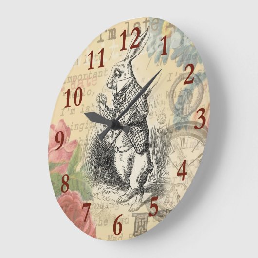 White Rabbit Alice in Wonderland Art Grote Klok (Hoek)