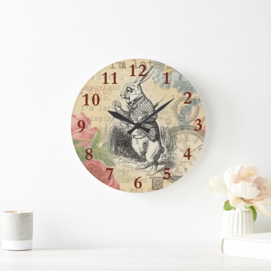 White Rabbit Alice in Wonderland Art Grote Klok (Huis)