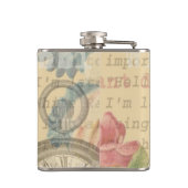 White Rabbit Alice in Wonderland Art Heupfles (Achterkant)