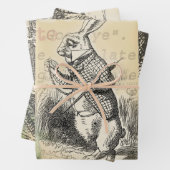 White Rabbit Alice in Wonderland Art Inpakpapier Vel (In situ)