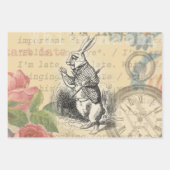 White Rabbit Alice in Wonderland Art Inpakpapier Vel (Voorkant)