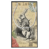 White Rabbit Alice in Wonderland Art Klein Cadeauzakje (Achterkant)