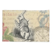 White Rabbit Alice in Wonderland Art Kussensloop (Achterkant)