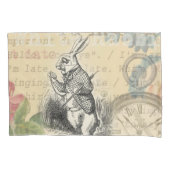 White Rabbit Alice in Wonderland Art Kussensloop (Voorkant)