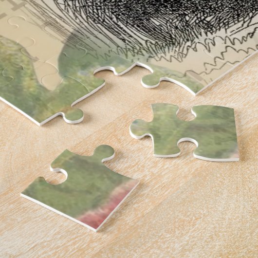 White Rabbit Alice in Wonderland Art Legpuzzel (Zijkant)