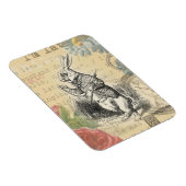White Rabbit Alice in Wonderland Art Magneet (Rechterzijde)