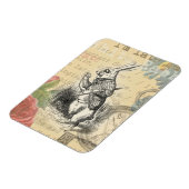White Rabbit Alice in Wonderland Art Magneet (Linkerzijde)