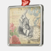 White Rabbit Alice in Wonderland Art Metalen Ornament (Links)