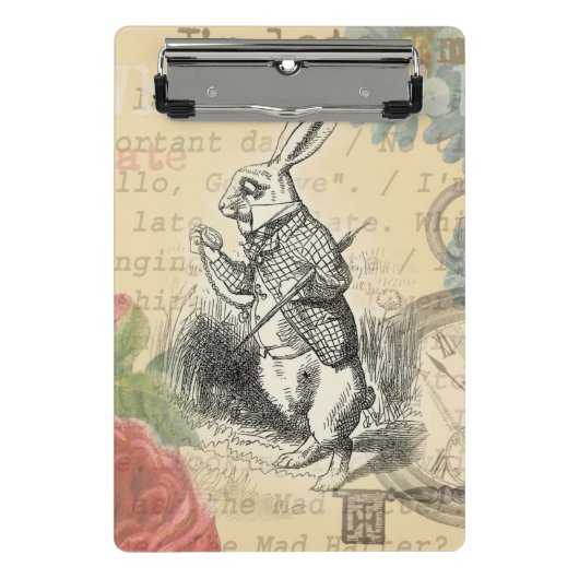 White Rabbit Alice in Wonderland Art Mini Klembord (Voorkant)