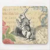 White Rabbit Alice in Wonderland Art Muismat (Voorkant)