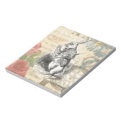 White Rabbit Alice in Wonderland Art Notitieblok (Linkerzijde)