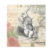 White Rabbit Alice in Wonderland Art Notitieblok (Voorkant)