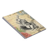 White Rabbit Alice in Wonderland Art Notitieboek (Rechterzijde)