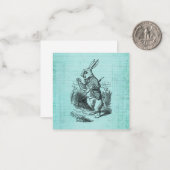 White Rabbit Alice in Wonderland Art Notitiekaartje (Voorkant / Achterkant in situ)
