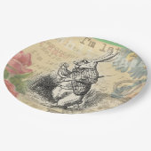 White Rabbit Alice in Wonderland Art Papieren Bordje (Gekanteld)