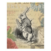 White Rabbit Alice in Wonderland Art Perfect Poster (Voorkant)