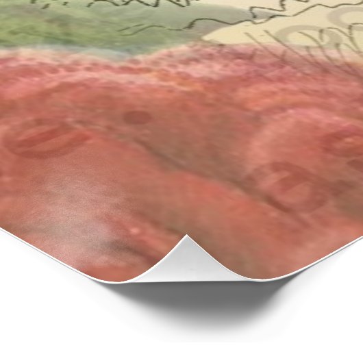 White Rabbit Alice in Wonderland Art Perfect Poster (Hoek)