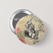 White Rabbit Alice in Wonderland Art Ronde Button 5,7 Cm (Voorkant /achterkant)
