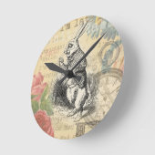White Rabbit Alice in Wonderland Art Ronde Klok (Hoek)