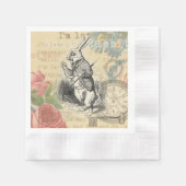 White Rabbit Alice in Wonderland Art Servet (Voorkant)
