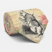 White Rabbit Alice in Wonderland Art Stropdas (Opgerold)