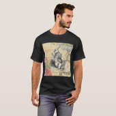 White Rabbit Alice in Wonderland Art T-shirt (Voorkant volledig)